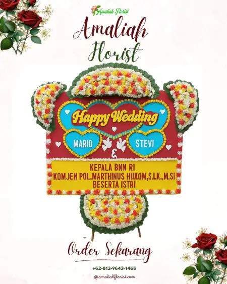 Papan Bunga Pernikahan Dompyong Wetan
